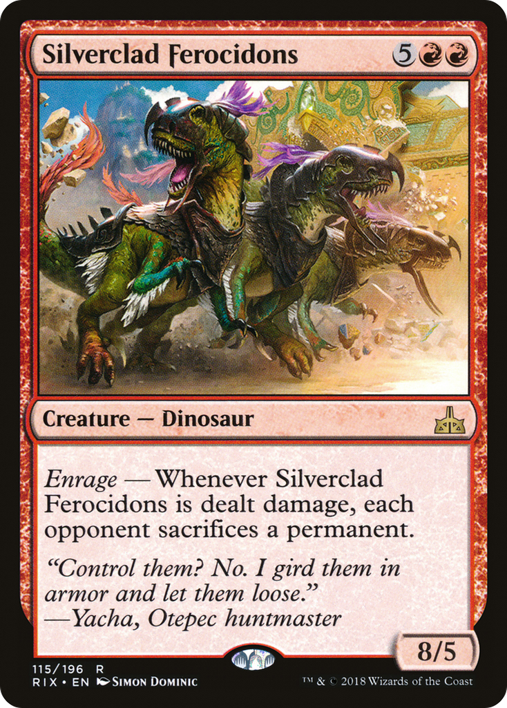 Magic: The Gathering - Silverclad Ferocidons - Rivals of Ixalan