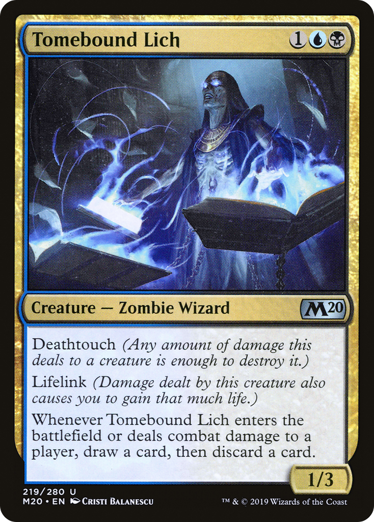 Magic: The Gathering - Tomebound Lich Foil - Core Set 2020