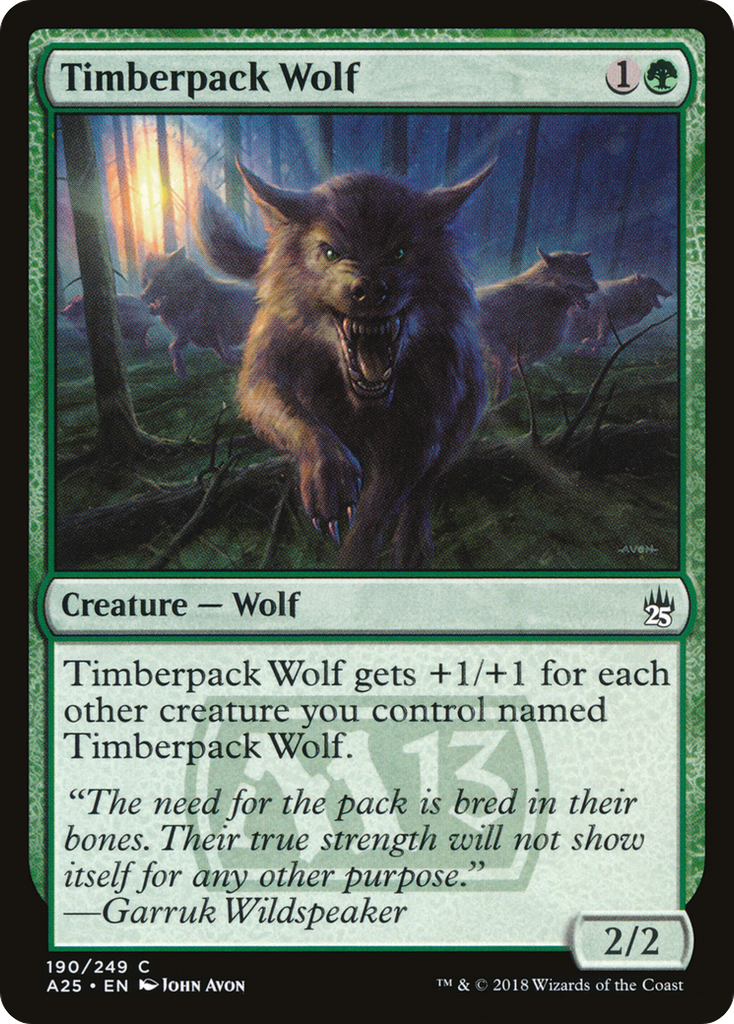 Magic: The Gathering - Timberpack Wolf - Masters 25