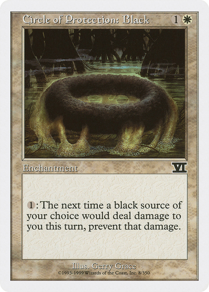 Magic: The Gathering - Circle of Protection: Black - Classic Sixth Edition
