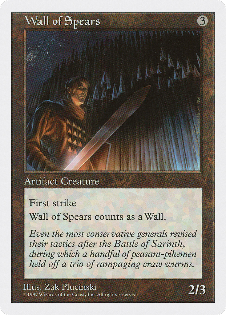 Magic: The Gathering - Wall of Spears - Fifth Edition