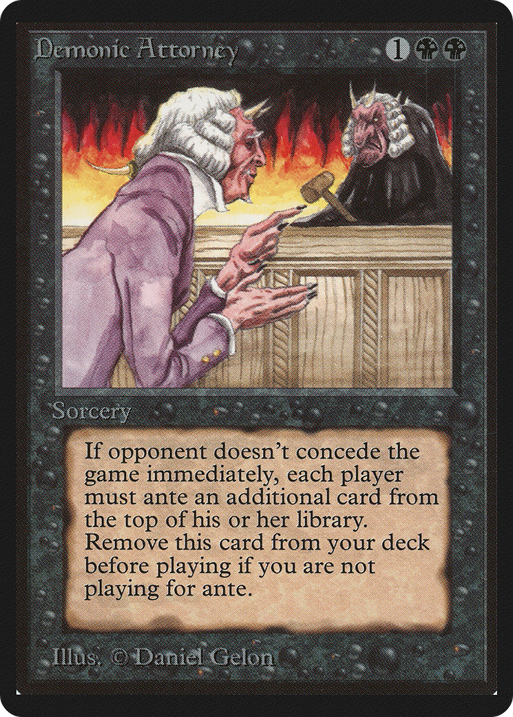 Magic: The Gathering - Demonic Attorney - Limited Edition Beta