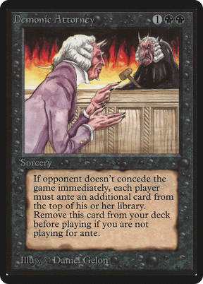 Magic: The Gathering - Demonic Attorney - Limited Edition Beta