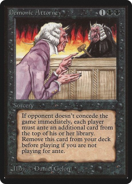 Magic: The Gathering - Demonic Attorney - Limited Edition Beta