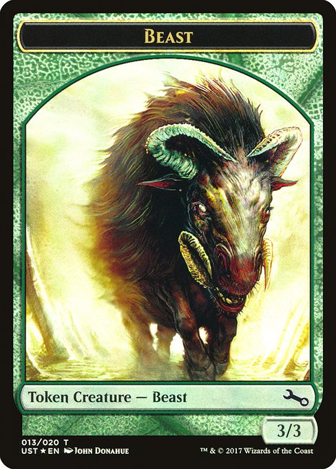 Magic the Gathering - Beast // Beast Token Foil - Unstable Tokens