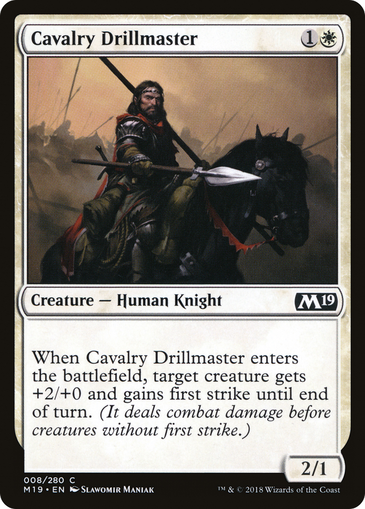 Magic: The Gathering - Cavalry Drillmaster - Core Set 2019