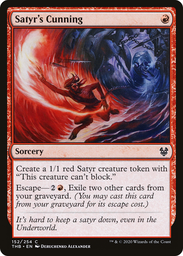 Magic: The Gathering - Satyr's Cunning Foil - Theros Beyond Death