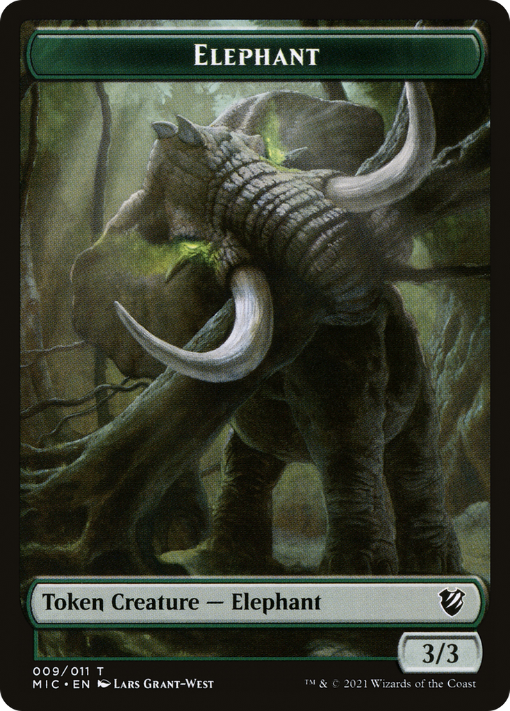 Magic: The Gathering - Elephant Token - Midnight Hunt Commander Tokens