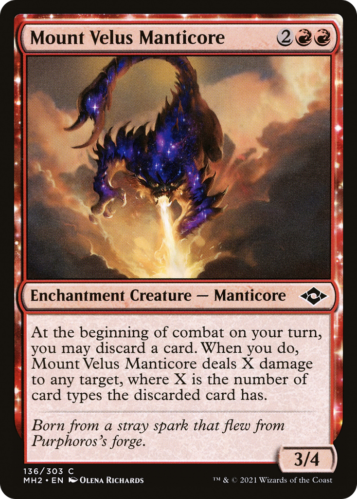 Magic: The Gathering - Mount Velus Manticore Foil - Modern Horizons 2