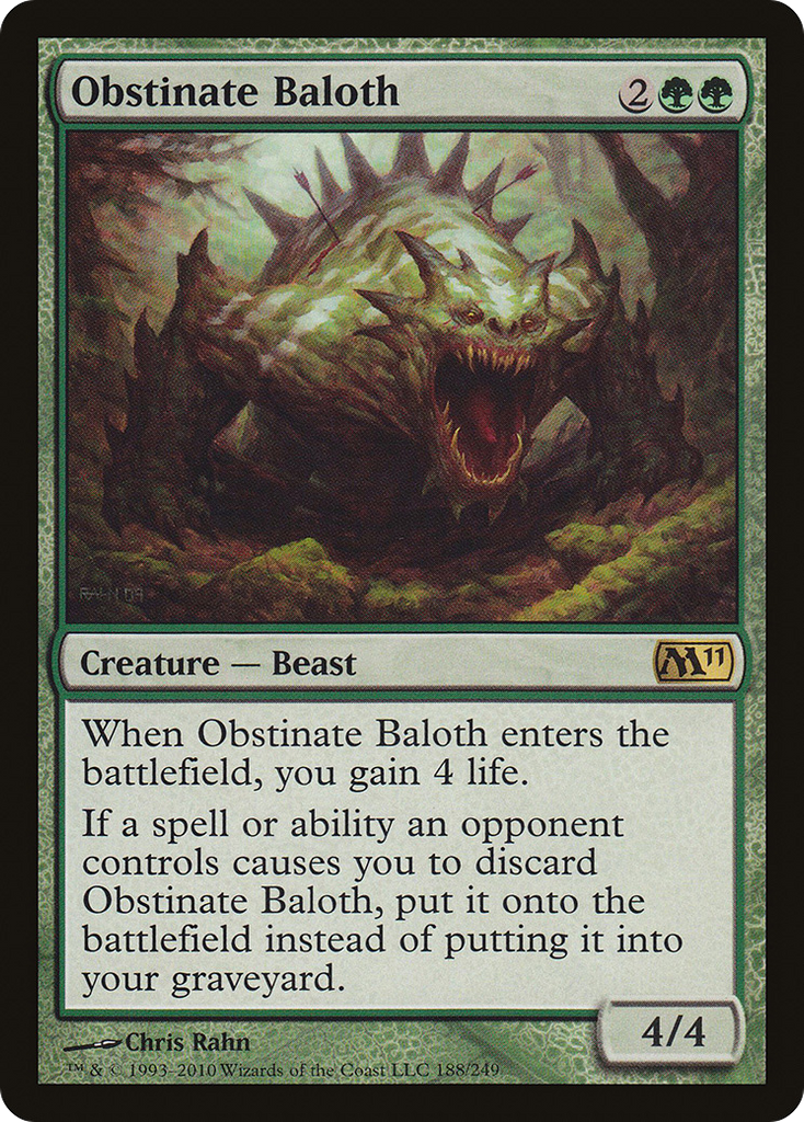 Magic: The Gathering - Obstinate Baloth - Magic 2011