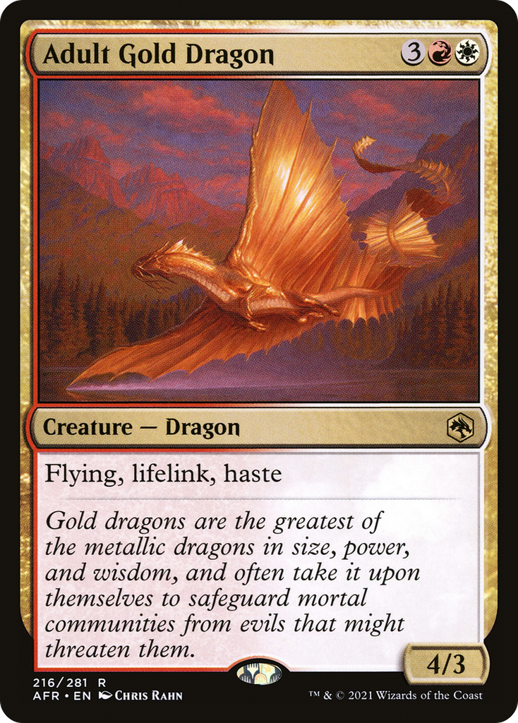 Magic: The Gathering - Adult Gold Dragon - Adventures in the Forgotten Realms