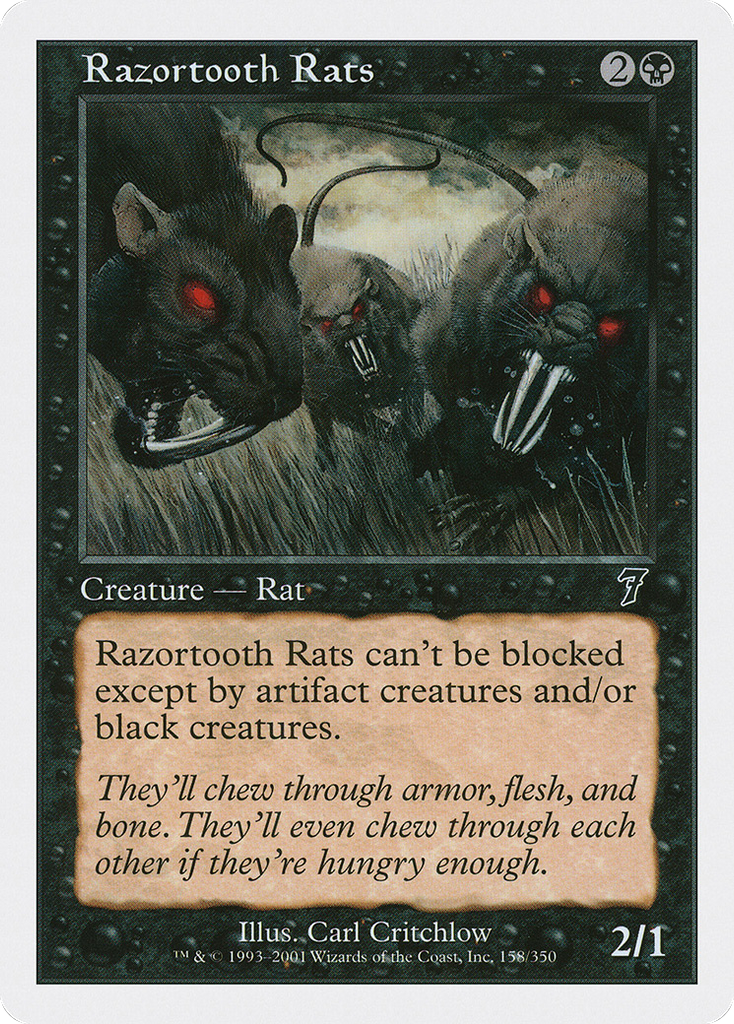 Magic: The Gathering - Razortooth Rats - Seventh Edition