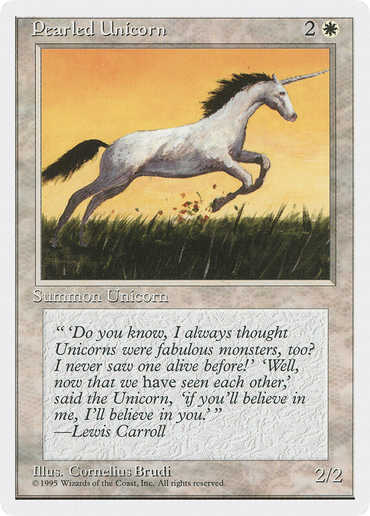 Magic: The Gathering - Pearled Unicorn - Fourth Edition
