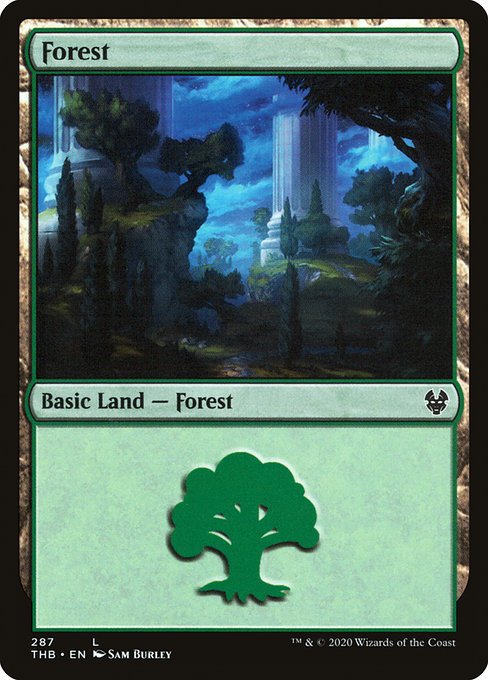 Magic the Gathering - Forest #287 Foil - Theros Beyond Death