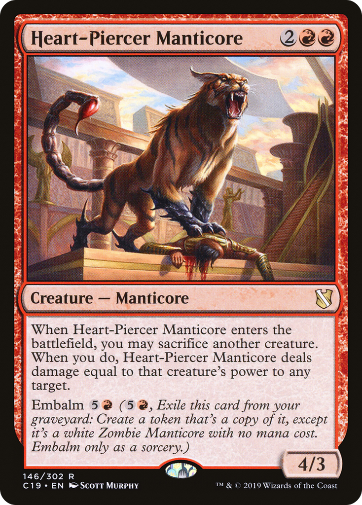 Magic: The Gathering - Heart-Piercer Manticore - Commander 2019