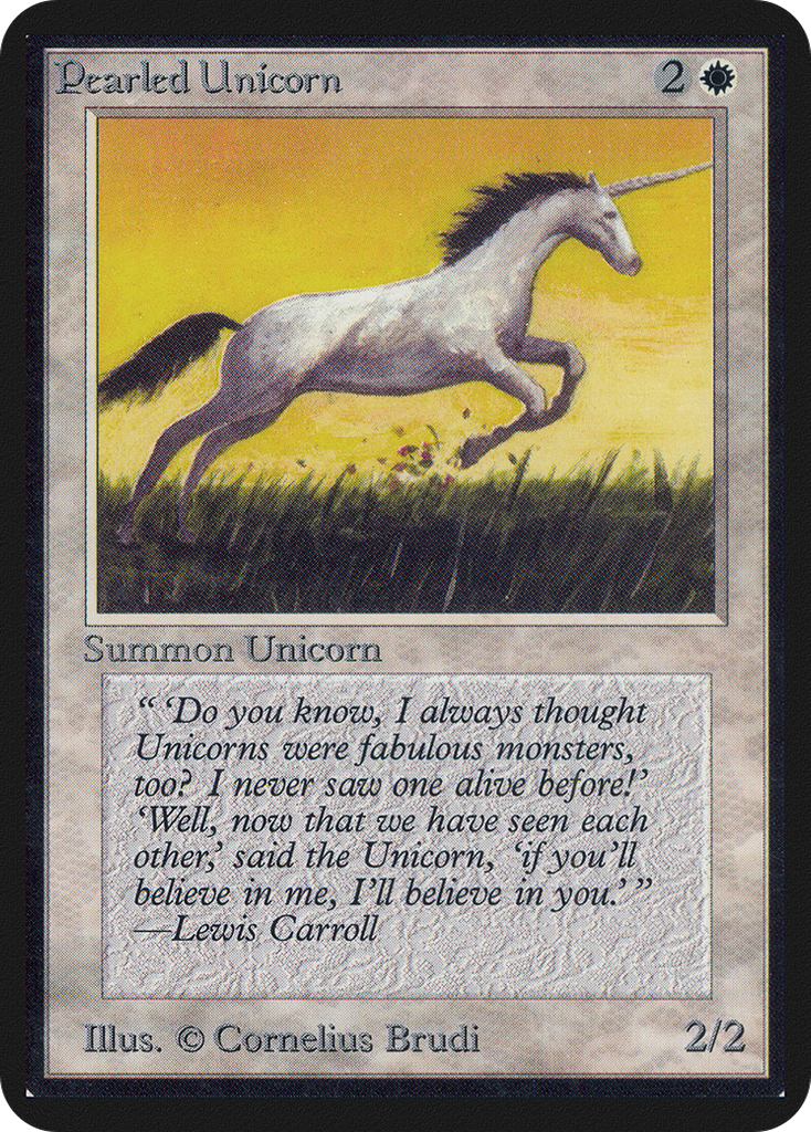 Magic: The Gathering - Pearled Unicorn - Limited Edition Alpha
