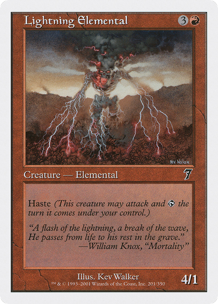 Magic: The Gathering - Lightning Elemental - Seventh Edition