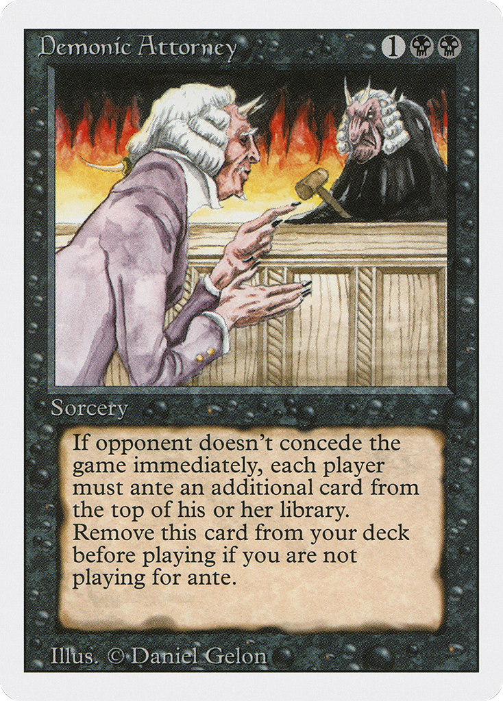 Magic: The Gathering - Demonic Attorney - Revised Edition