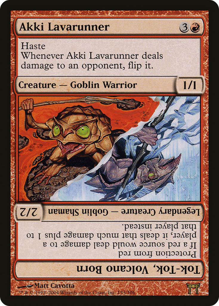 Magic: The Gathering - Akki Lavarunner // Tok-Tok, Volcano Born - Champions of Kamigawa