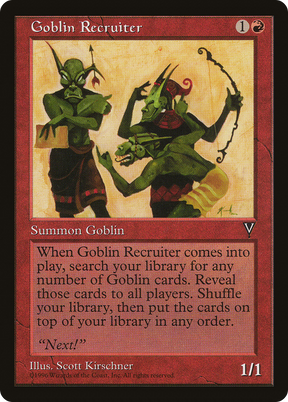 Magic: The Gathering - Goblin Recruiter - Visions