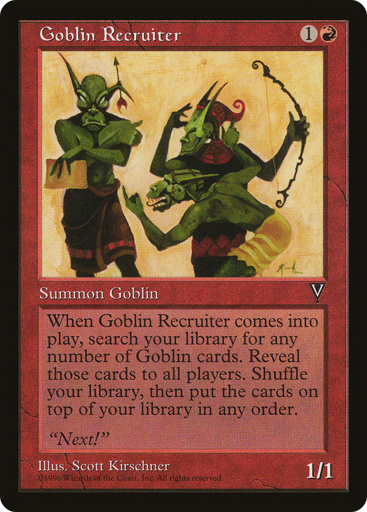 Magic: The Gathering - Goblin Recruiter - Visions