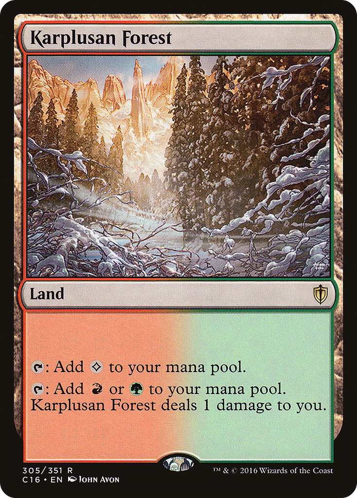 Magic: The Gathering - Karplusan Forest - Commander 2016