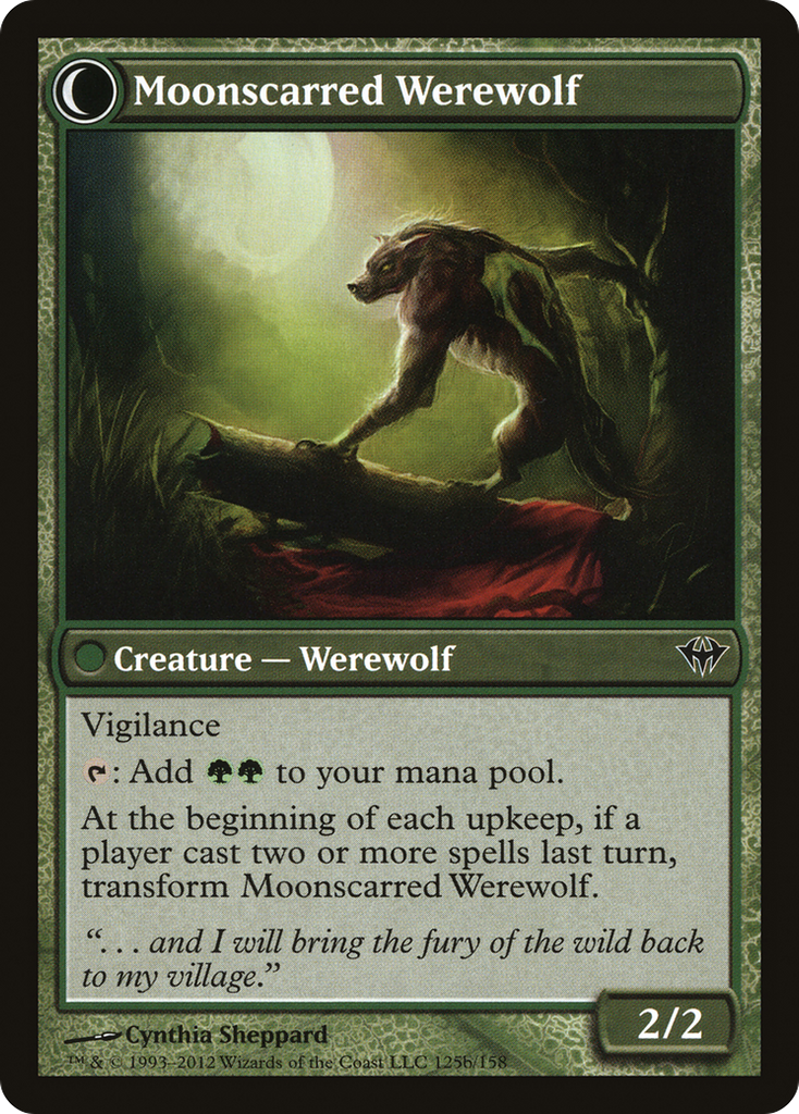 Magic: The Gathering - Scorned Villager // Moonscarred Werewolf - Dark Ascension