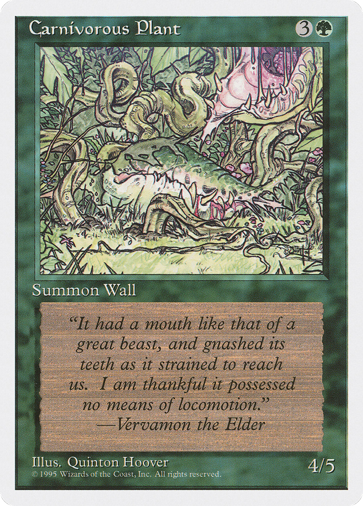 Magic: The Gathering - Carnivorous Plant - Fourth Edition