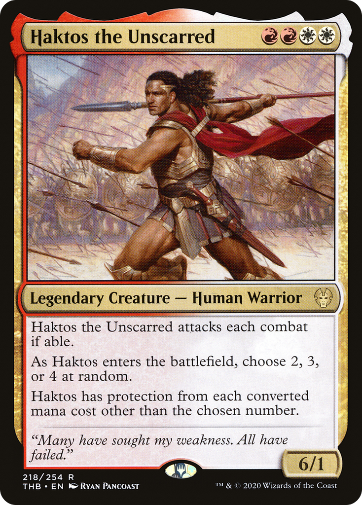 Magic: The Gathering - Haktos the Unscarred Foil - Theros Beyond Death