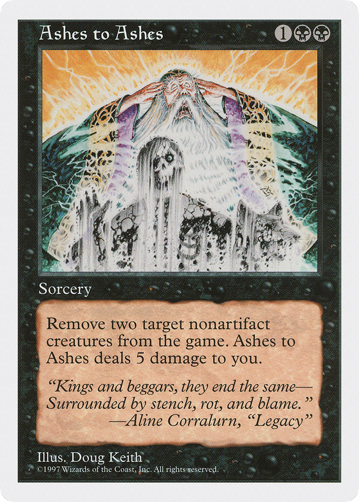Magic: The Gathering - Ashes to Ashes - Fifth Edition