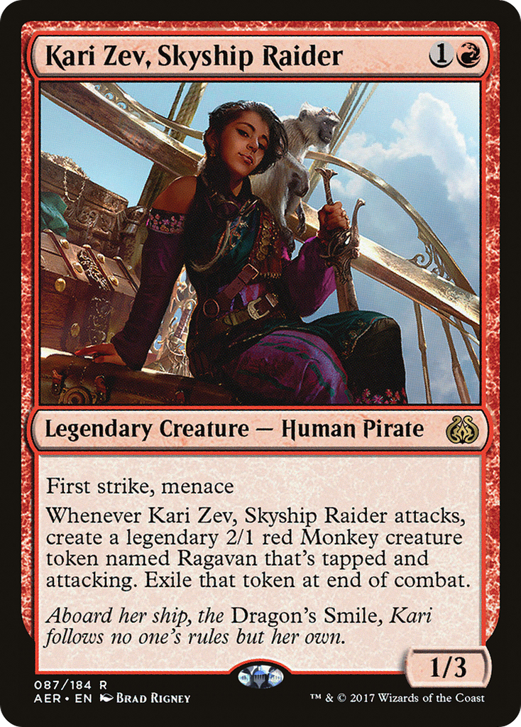 Magic: The Gathering - Kari Zev, Skyship Raider - Aether Revolt