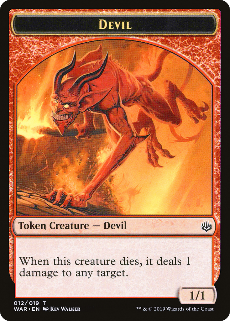Magic: The Gathering - Devil Token - War of the Spark Tokens