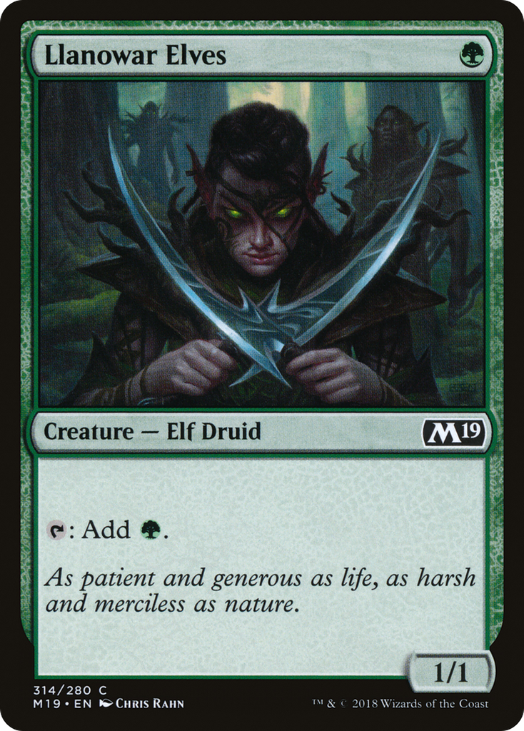 Magic: The Gathering - Llanowar Elves - Core Set 2019