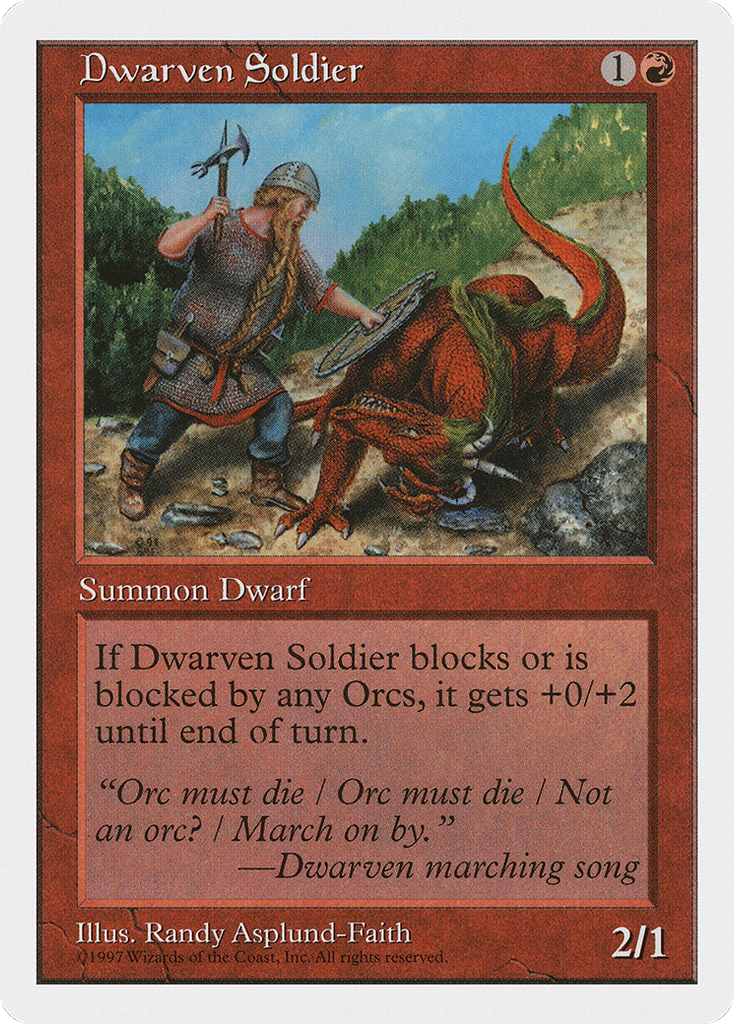Magic: The Gathering - Dwarven Soldier - Fifth Edition