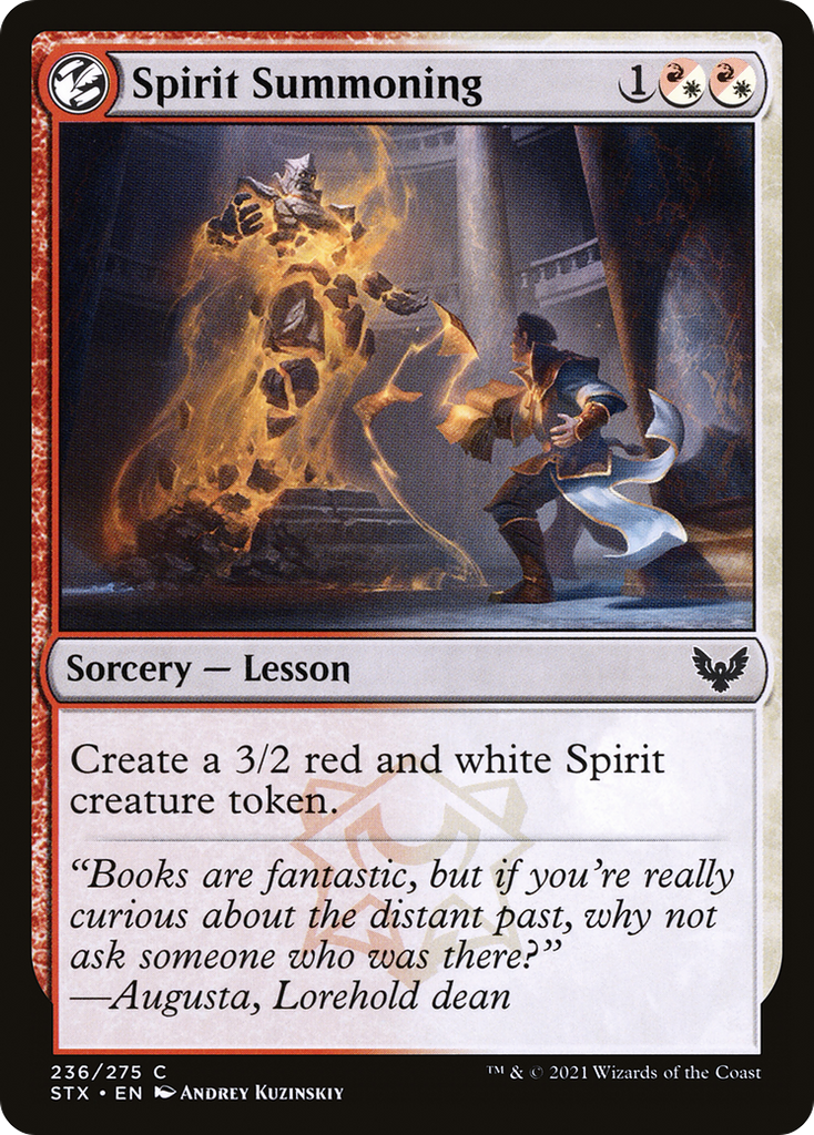 Magic: The Gathering - Spirit Summoning Foil - Strixhaven: School of Mages