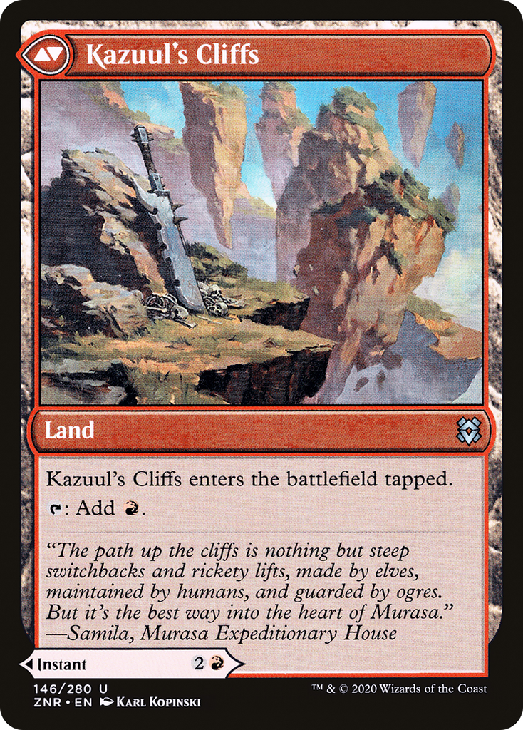 Magic: The Gathering - Kazuul's Fury // Kazuul's Cliffs Foil - Zendikar Rising