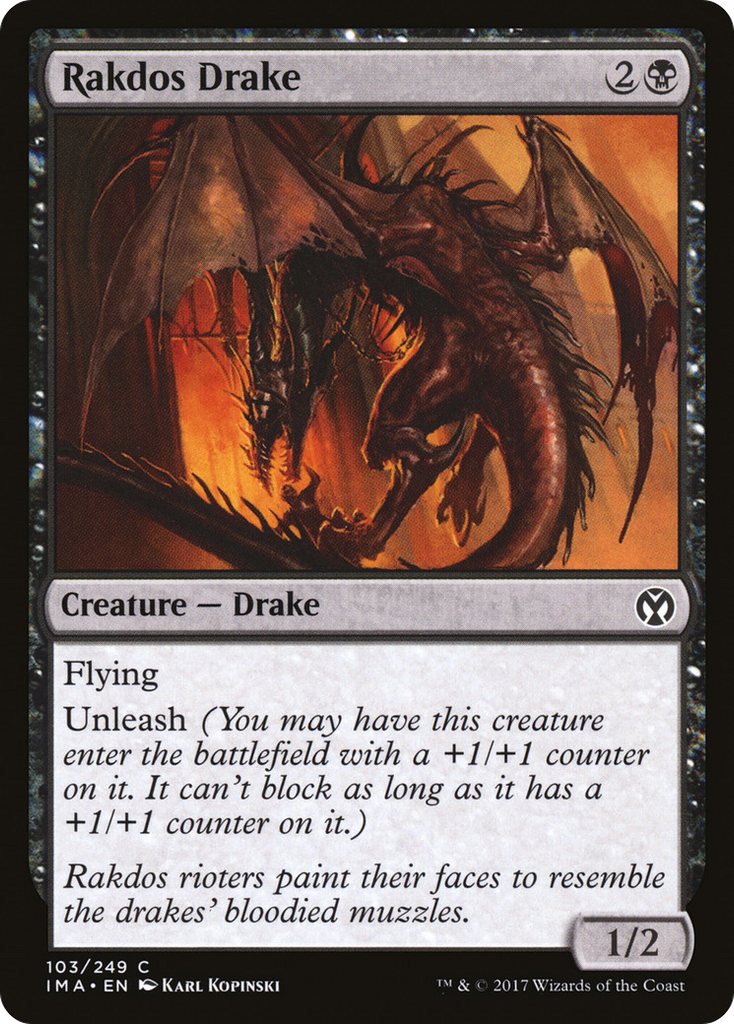 Magic: The Gathering - Rakdos Drake - Iconic Masters