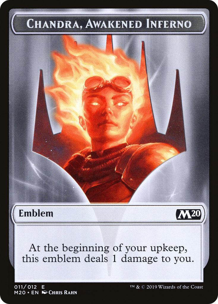 Magic: The Gathering - Chandra, Awakened Inferno Emblem - Core Set 2020 Tokens