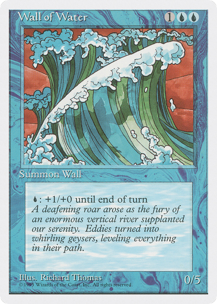 Magic: The Gathering - Wall of Water - Fourth Edition