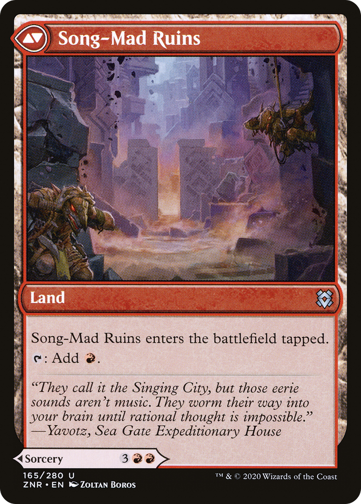 Magic: The Gathering - Song-Mad Treachery // Song-Mad Ruins Foil - Zendikar Rising