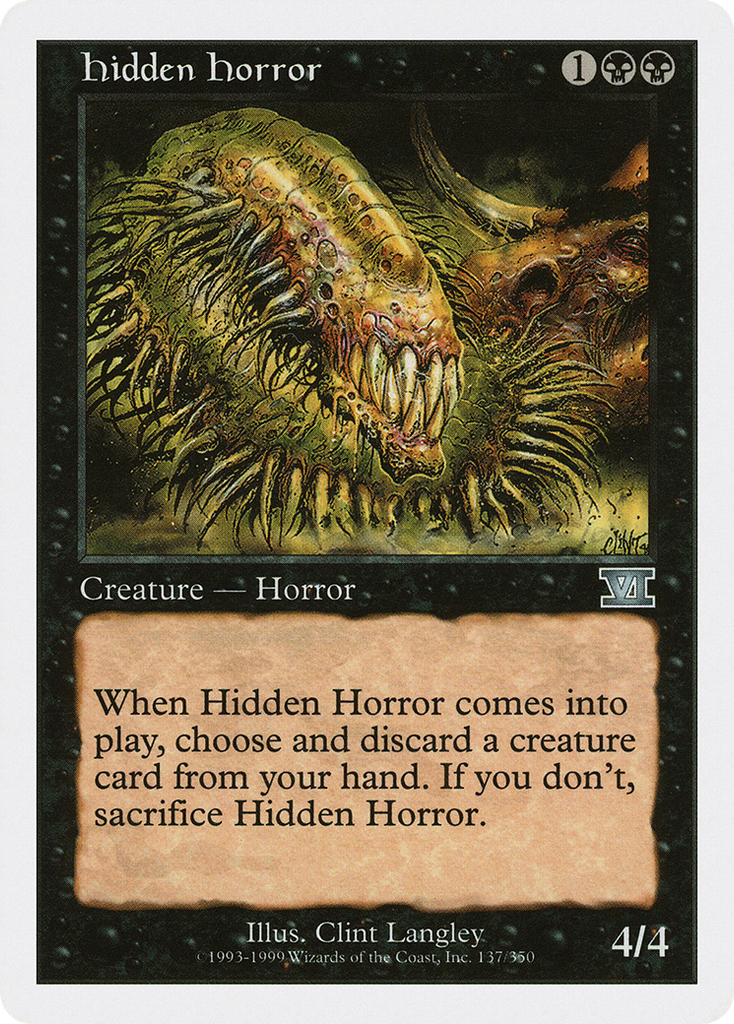 Magic: The Gathering - Hidden Horror - Classic Sixth Edition