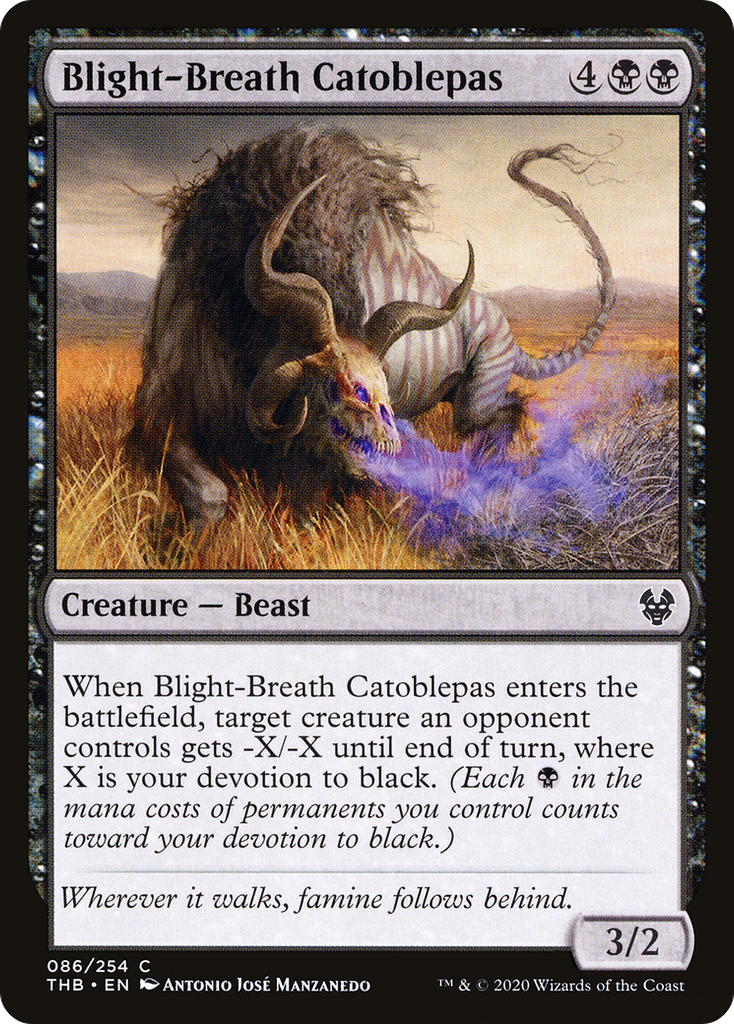 Magic: The Gathering - Blight-Breath Catoblepas - Theros Beyond Death