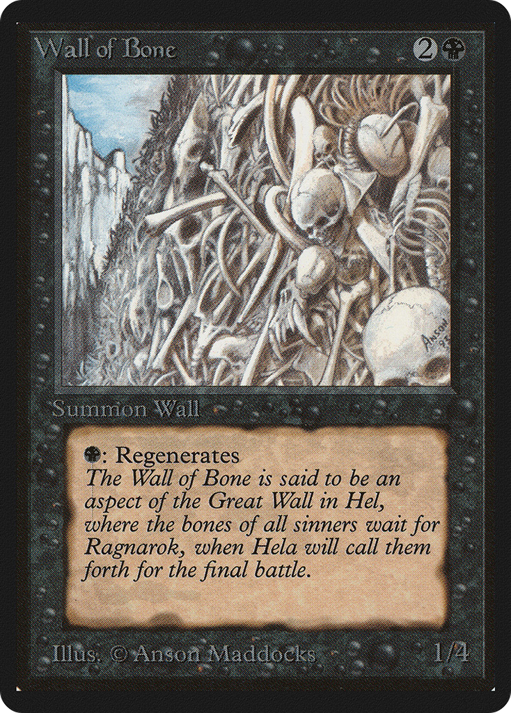 Magic: The Gathering - Wall of Bone - Limited Edition Beta