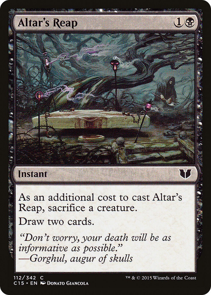 Magic: The Gathering - Altar's Reap - Commander 2015