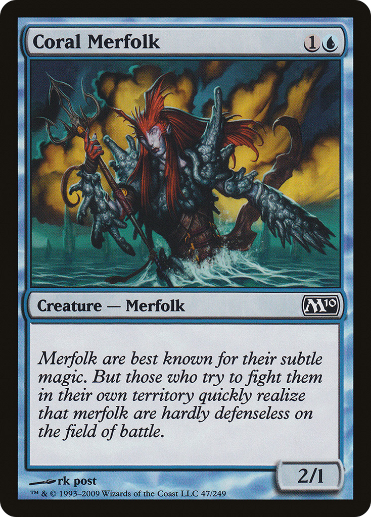 Magic: The Gathering - Coral Merfolk - Magic 2010