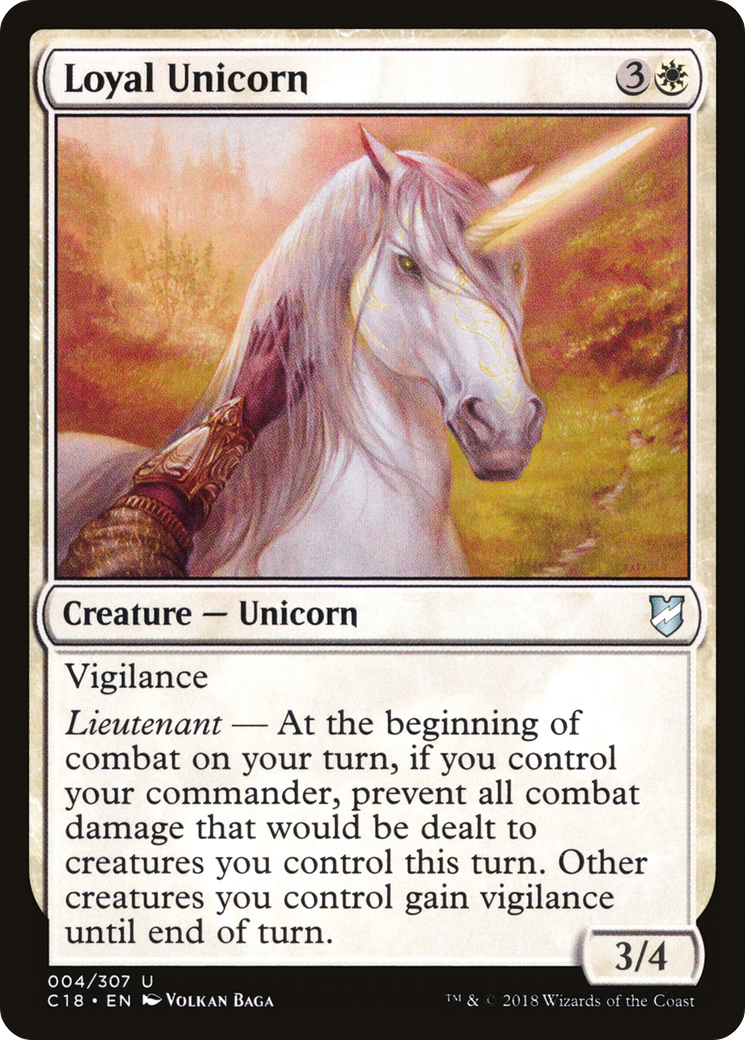 Magic: The Gathering - Loyal Unicorn - Commander 2018