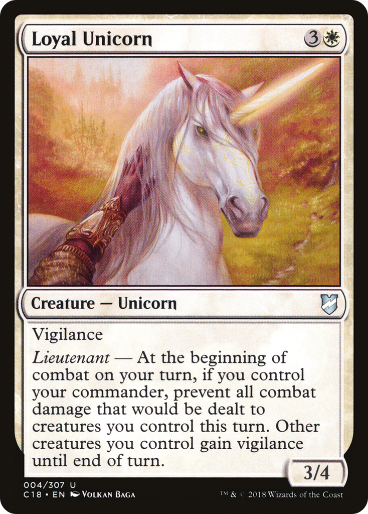 Magic: The Gathering - Loyal Unicorn - Commander 2018