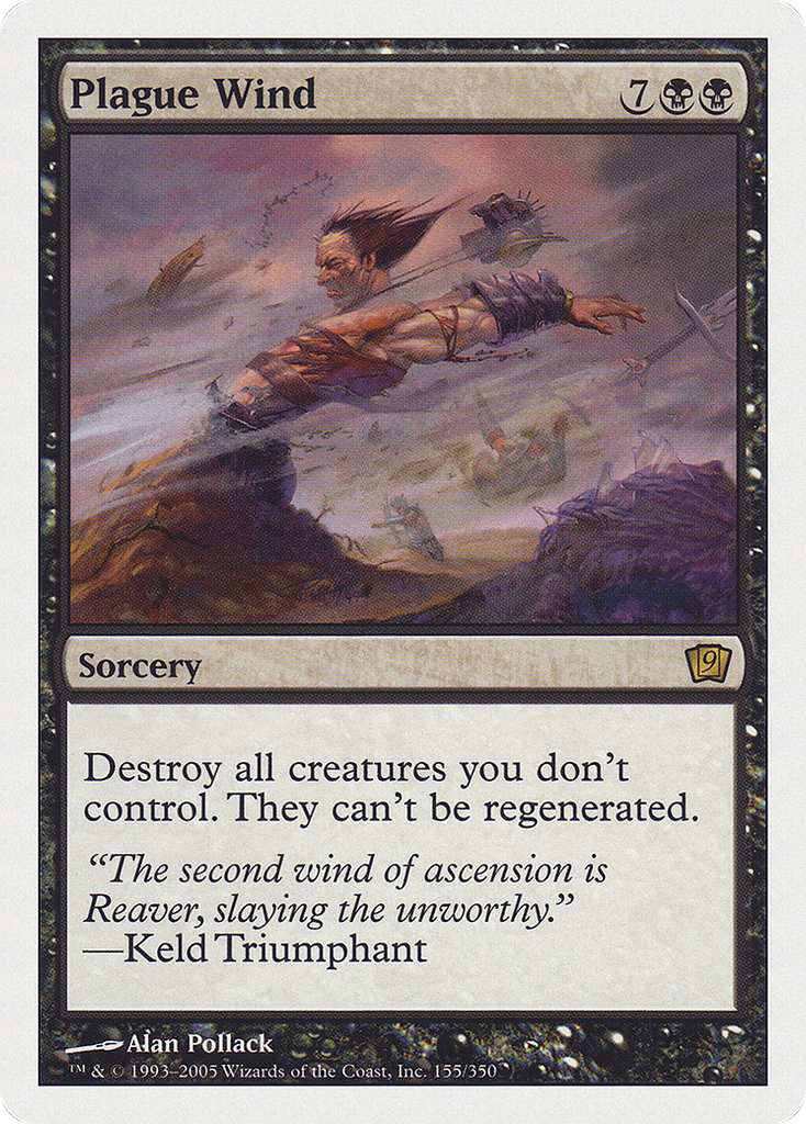 Magic Plague Wind - Vento Pestilenziale - Nona Edizione - Carta Singola MTG Rara