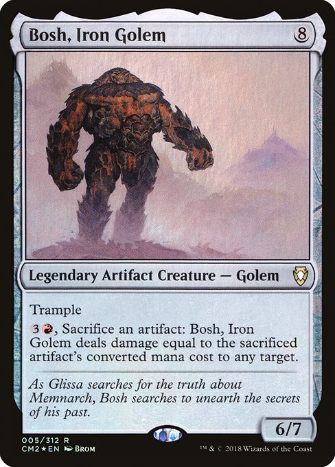 Magic the Gathering - Bosh, Iron Golem Foil - Commander Anthology Volume II