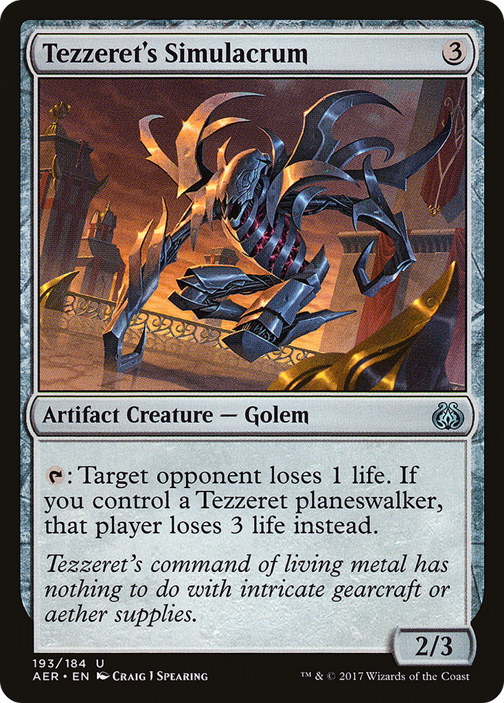 Magic: The Gathering - Tezzeret's Simulacrum - Aether Revolt